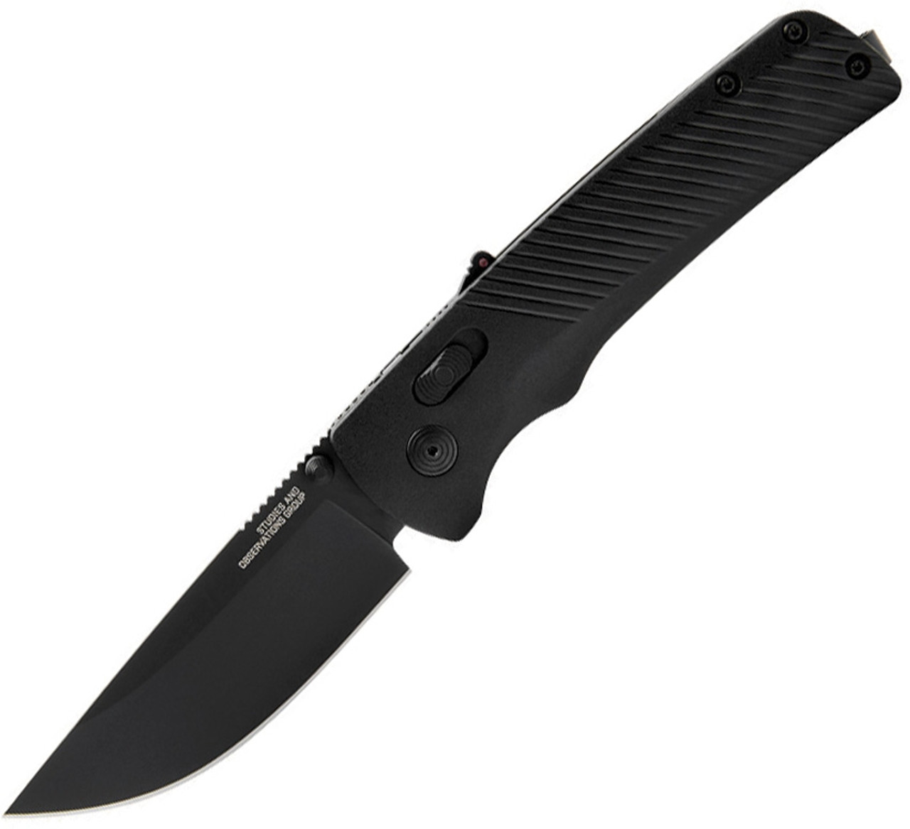 Sog Flash 11180157 MK3 AT-XR  3.45" D2 Plain Edge, Blackout GRN Handles