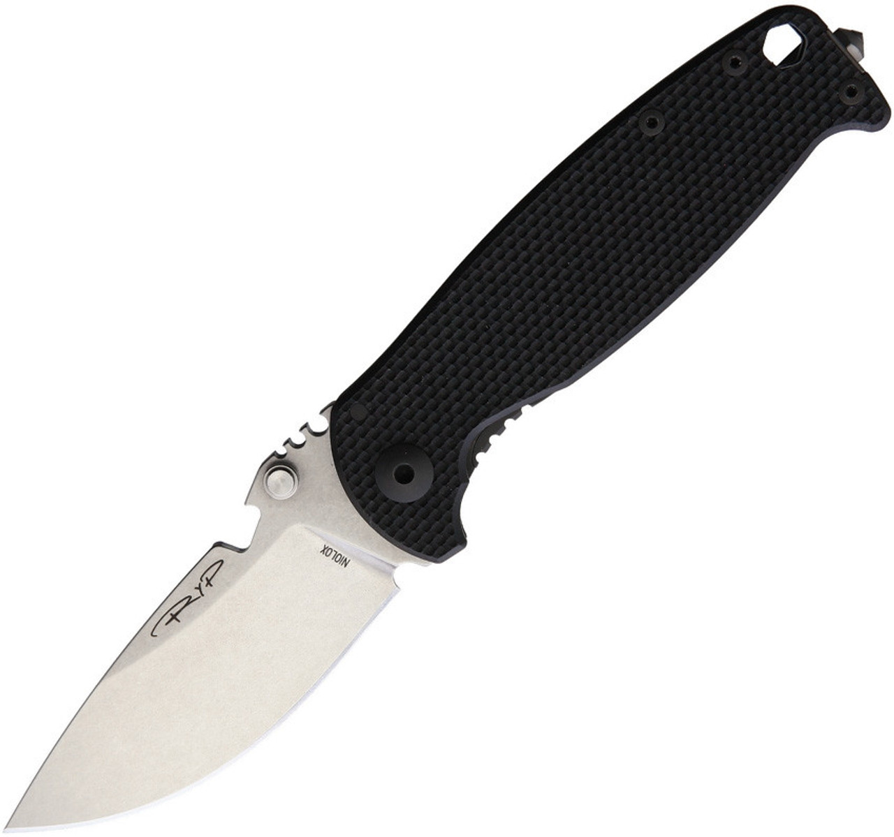 DPx Gear Hest 3.0 Milspec, 3.15" Niolox SS Plain Blade, Black G10 and Titanium Handles
