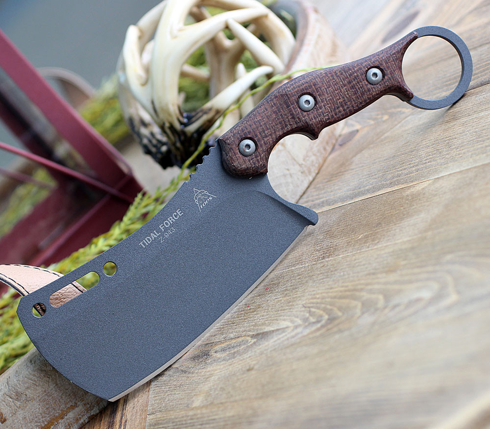 TOPS KNIVES タクティカルナイフ TOPS Knives Taliban Take Down - Black Linen Micarta Handle, Kydex