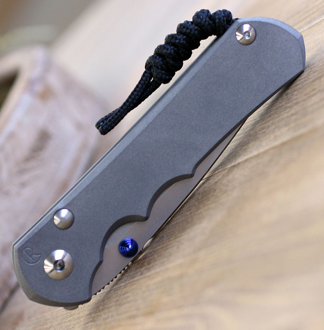 Chris Reeve Large Inkosi (LIN-1000) - 3.60" Stonewash CPM-MagnaCut Drop Point, Titanium Handle