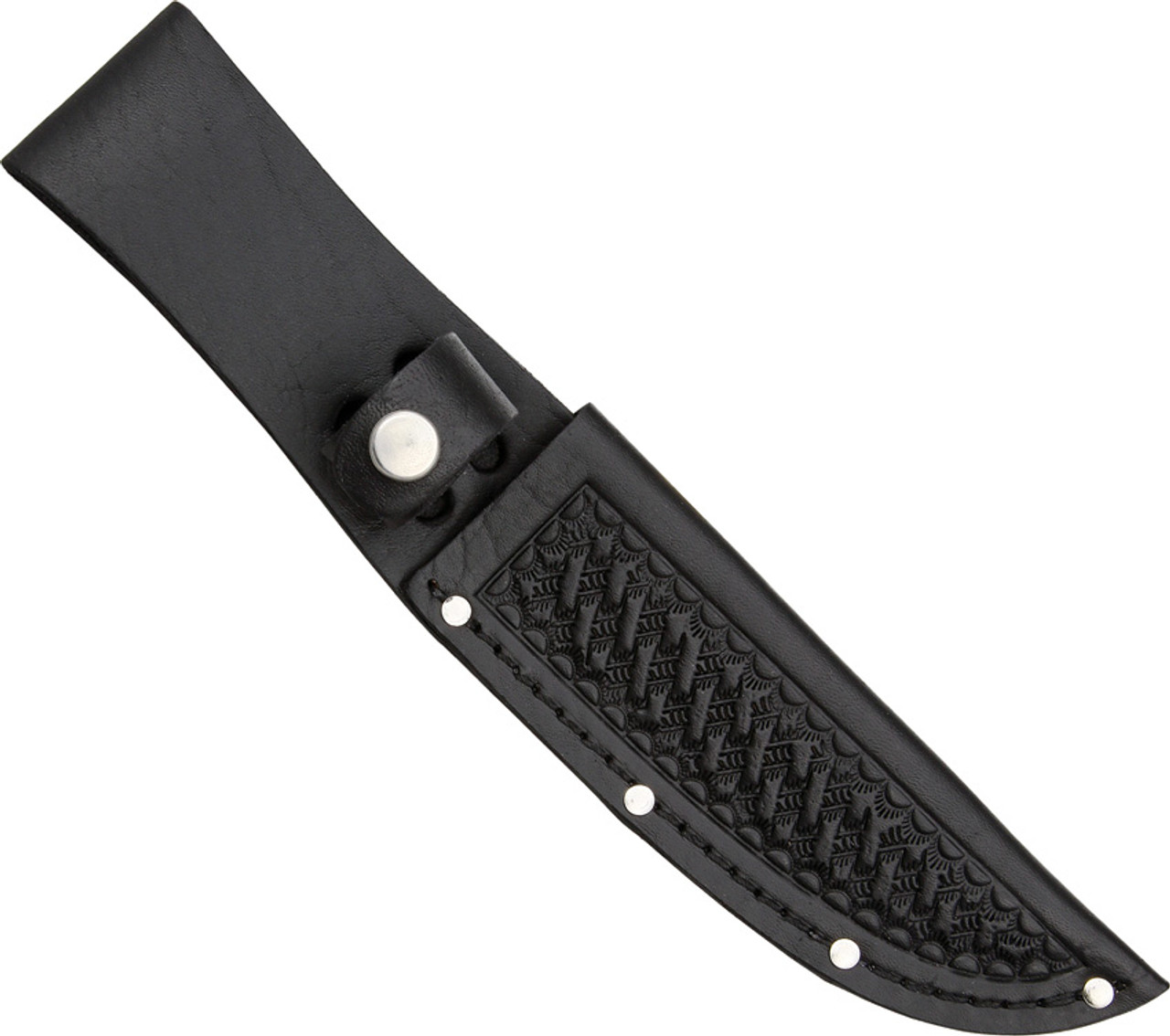 Basketweave Leather Sheath (Natural) Fits up to 5 Fixed Blade