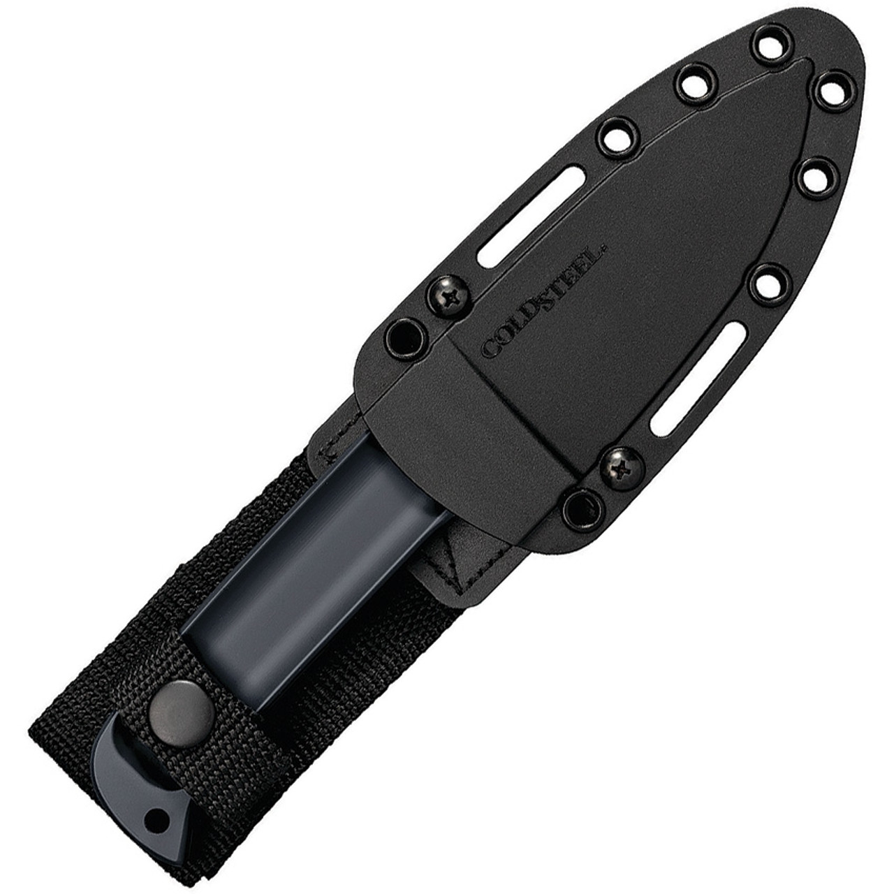 Cold Steel Drop Forged Hunter (CS36MG) 4" 52100 Black Drop Point Plain Blade, Black 52100 Handle, Black Secure-Ex Sheath