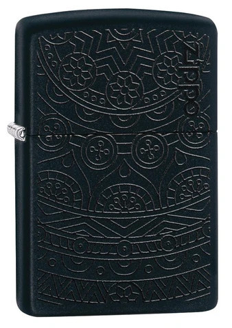 Zippo, 29989, Black Matte, Tone on Tone, Lighter