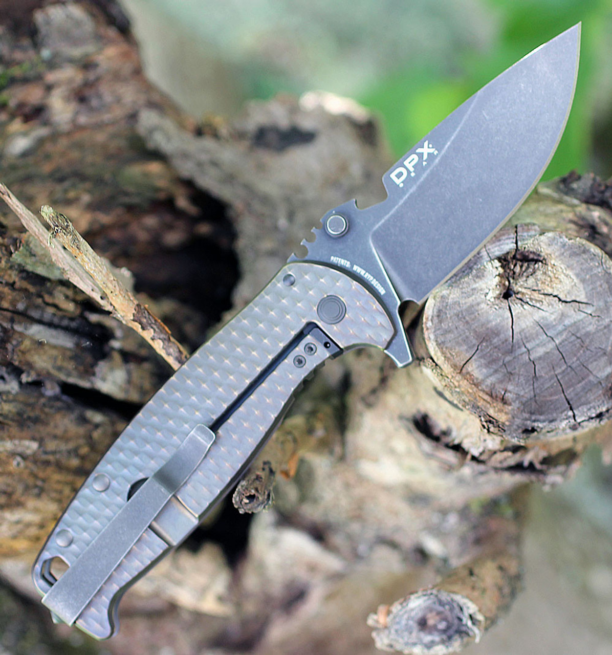 DPx Gear H.E.S.T/F 3.0 3D Ti Flipper DPXHSF015, 3.15" M390 Black Stonewashed Plain Blade, 3D Bronze Tianium Handle