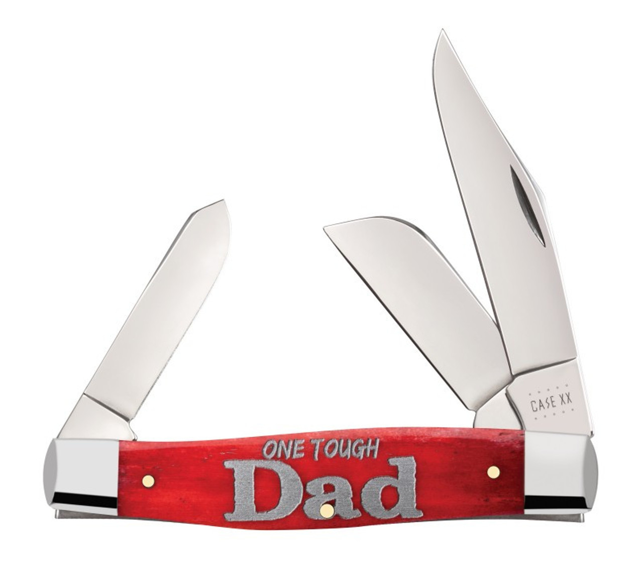 Case 2020 Father's Day Large Stockman 10592 Embellished Dark Red Bone Handle (6375 SS)