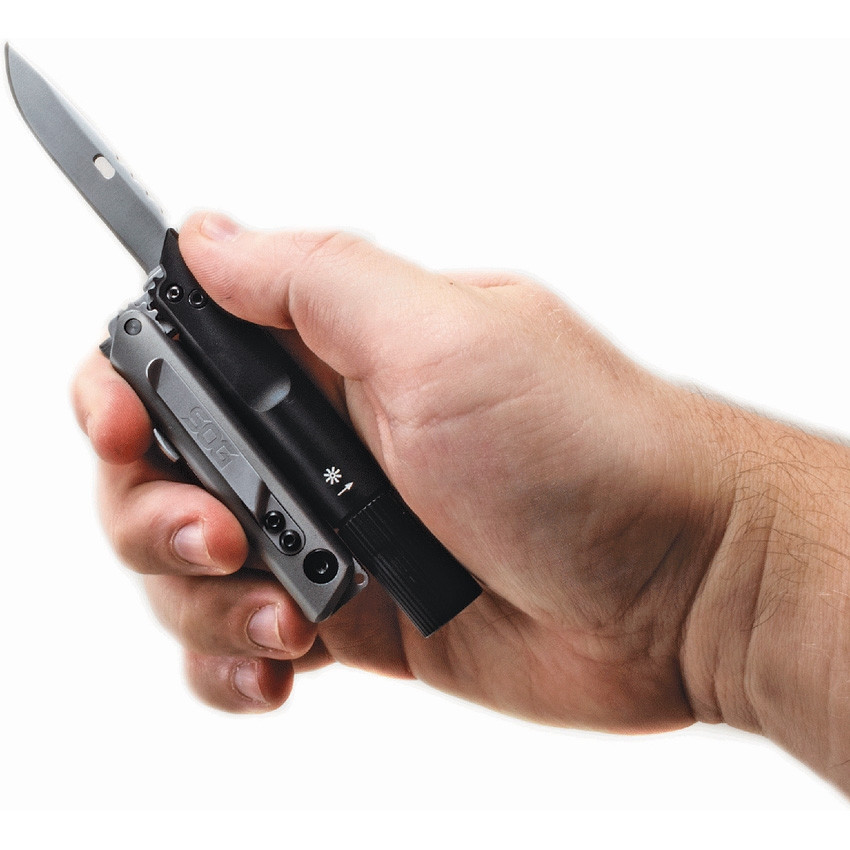SOG Baton Q2 EDc Multi-Tool , Black & Gray Body