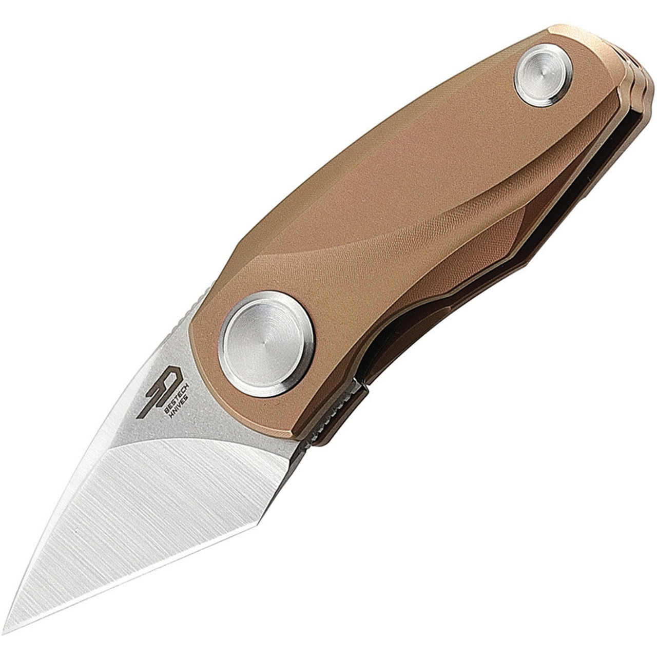 Bestech Tulip Ball Lock 1912D, 1.25" Bohler M390 Kiridashi Blade, Pink Titanium Handle