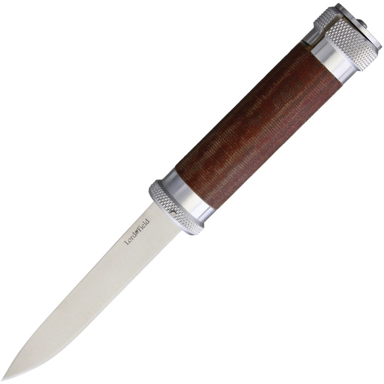 Lord & Field Fortel Fisherman Knife LOR04, 4" SS Fillet Blade, Canvas Micarta with Aluminum Pommel and Cam Locks