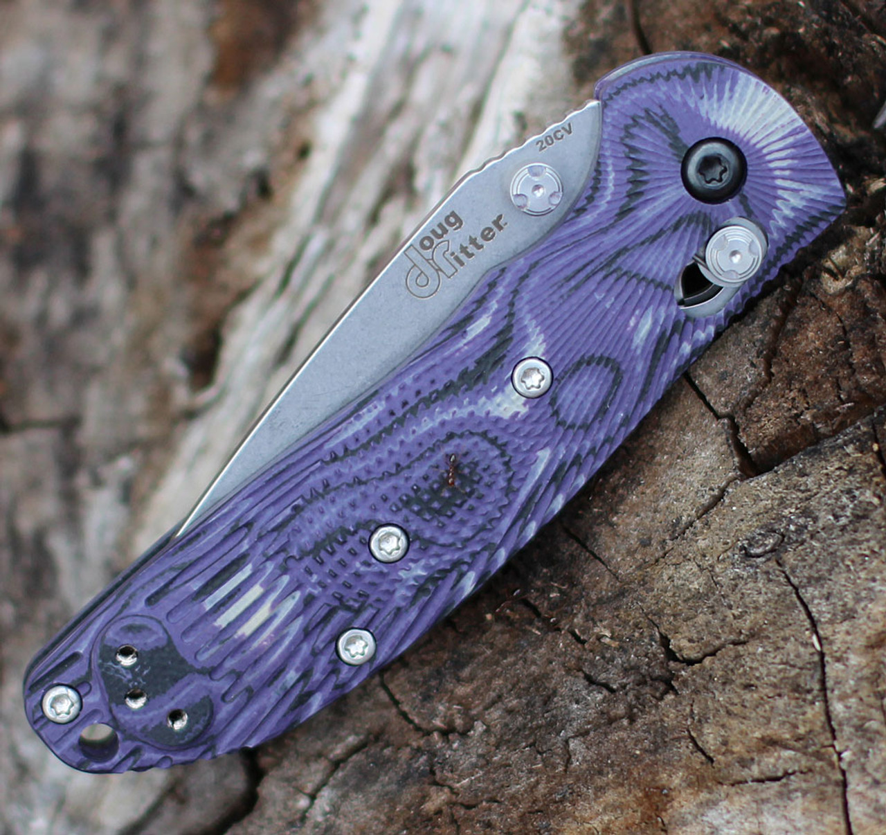 Doug Ritter Mini-RSK®  MK1-G2 Knifeworks Exclusive - Mascus Puple G-10/ Tumbled Finish