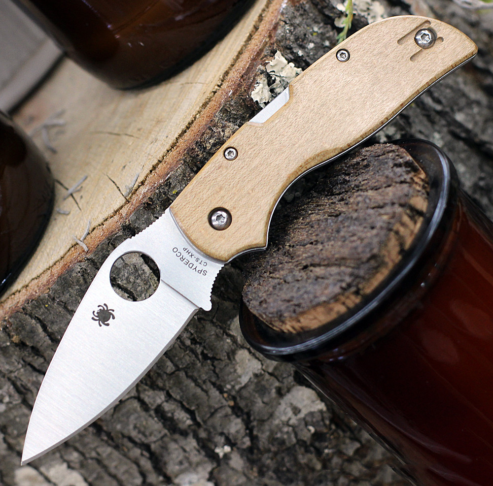 Spyderco Chaparral C152WDP with Birdseye Maple handle and CTS-XHP blade.