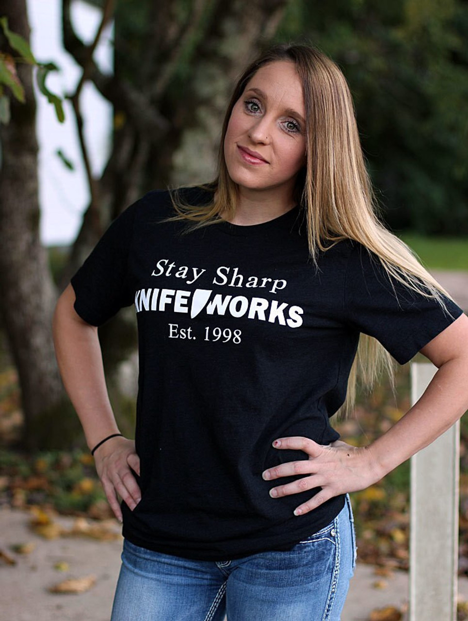 Knifeworks Black Heather T-Shirt Stay Sharp, Unisex