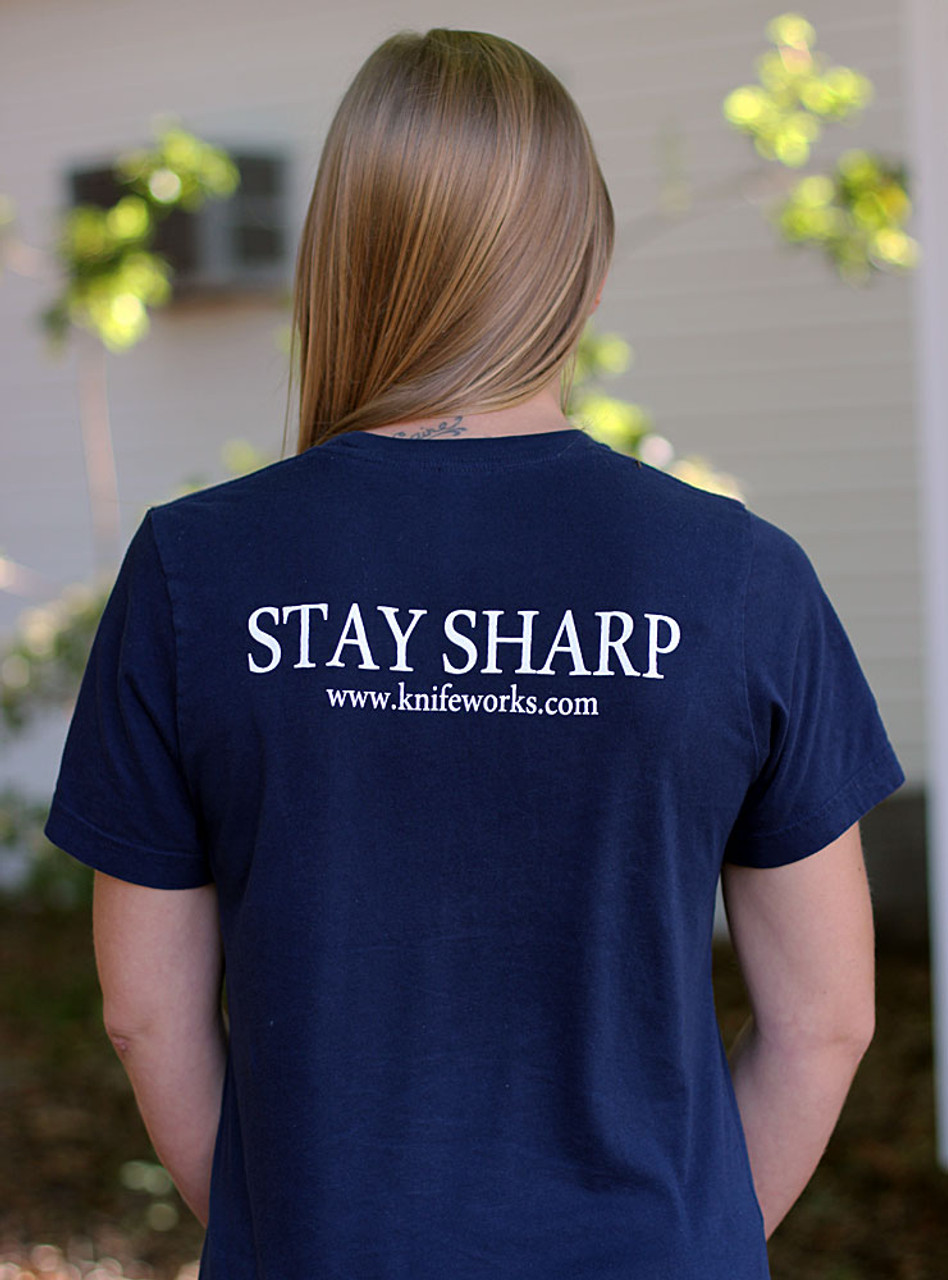 Knifeworks Black Heather T-Shirt "Stay Sharp", Unisex-3X Large