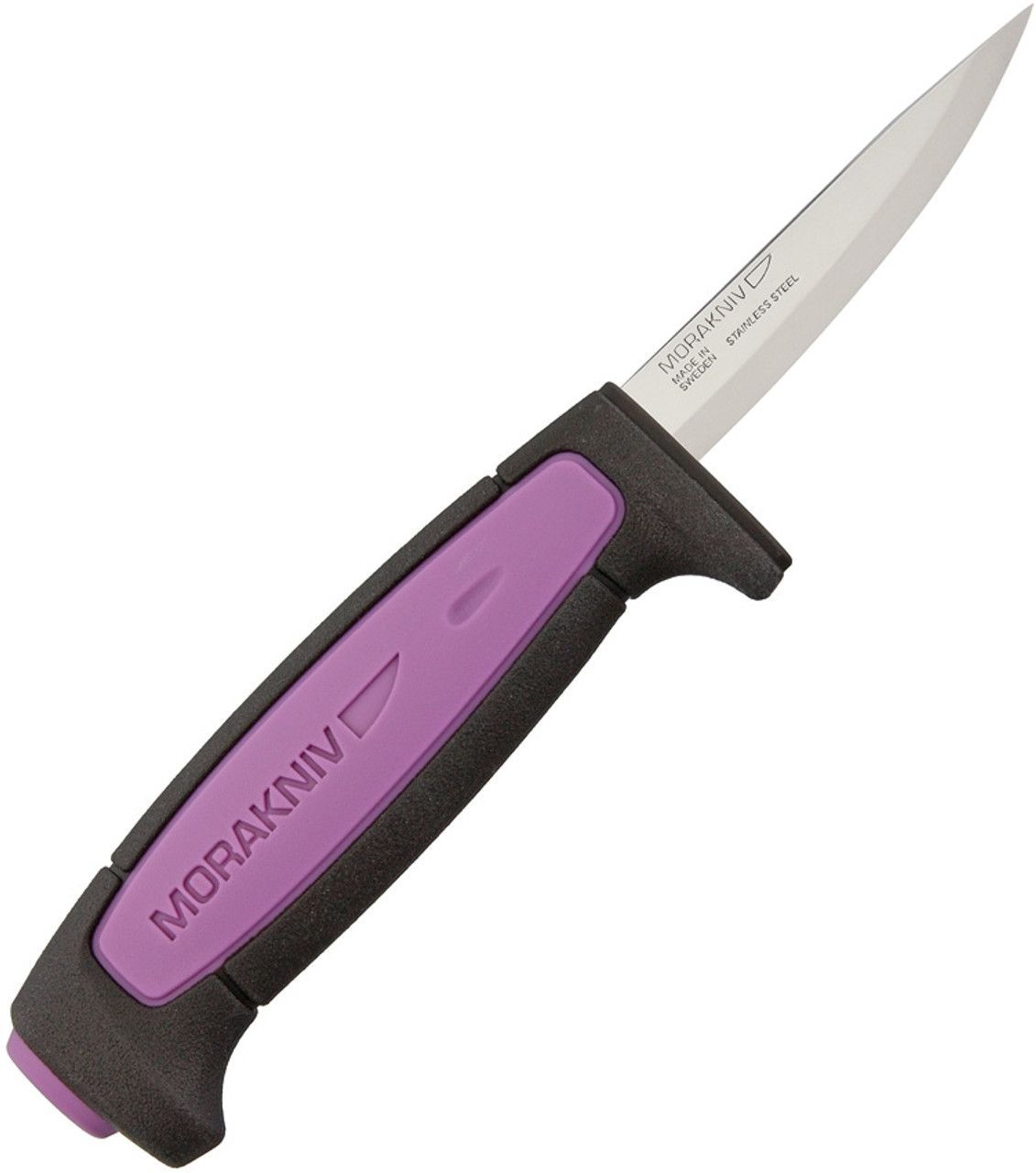 Morakniv Precision Knife, 2.75" Satin Drop Point Blade, Black & Purple Handle