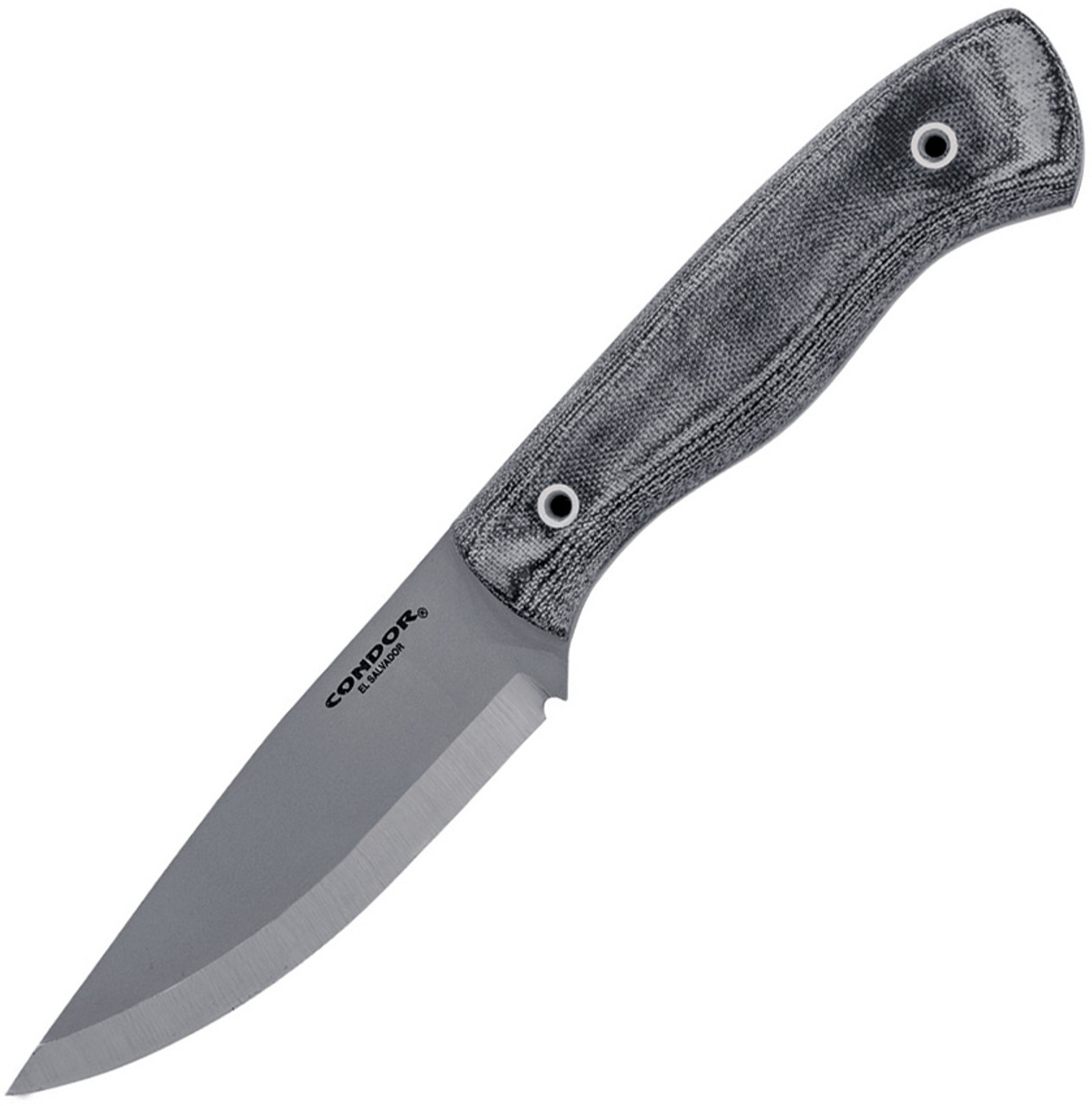 Condor Ripper Knife, CTK3939-4.56HC, 4.5" Bead Blast Drop Point Blade, Black Micarta Handle