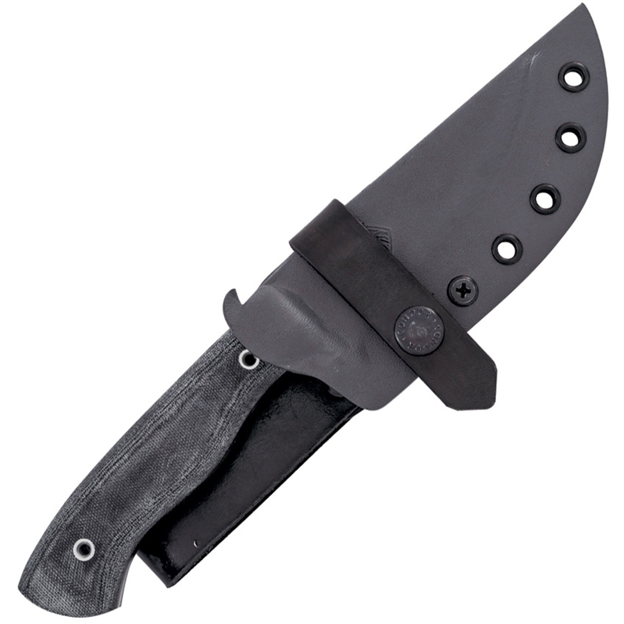 Condor Ripper Knife, CTK3939-4.56HC, 4.5" Bead Blast Drop Point Blade, Black Micarta Handle