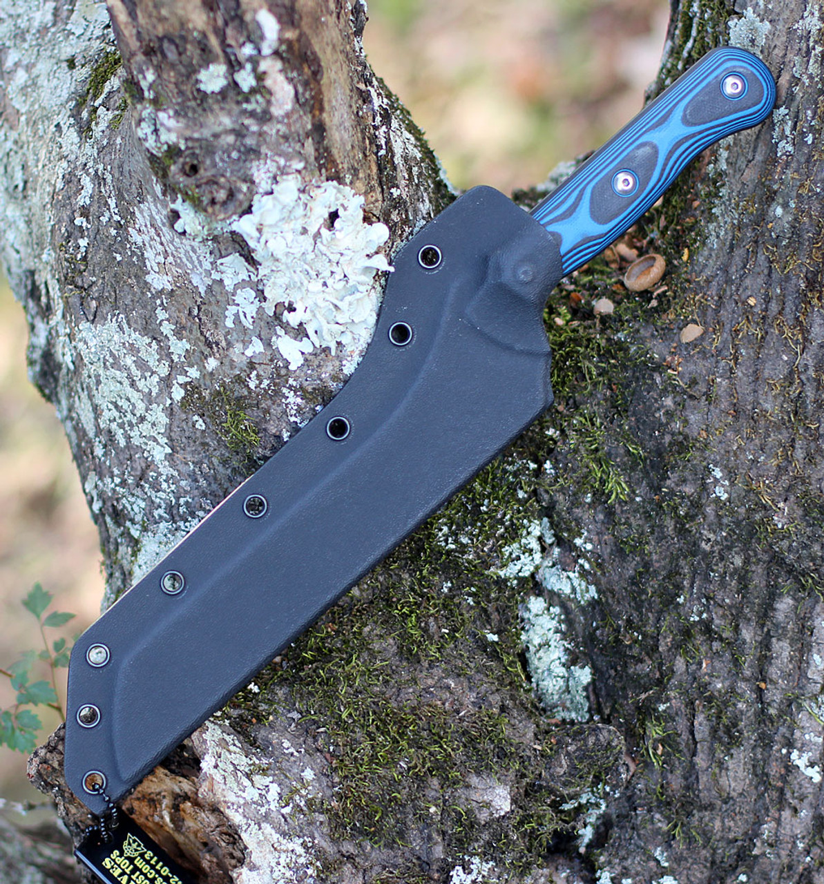 Tops Knives Dicer 7 Bread Knife DCR7-01, 7.63" CPM S35VN Tumble Blade, Blue/Black G10 Handle