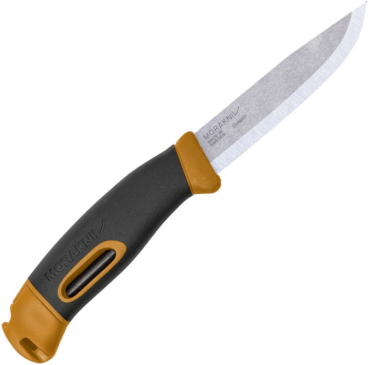 Morakniv Companion Spark Yellow FT02400, 4" Satin Stainless Steel, Yellow Polypropylene Handle