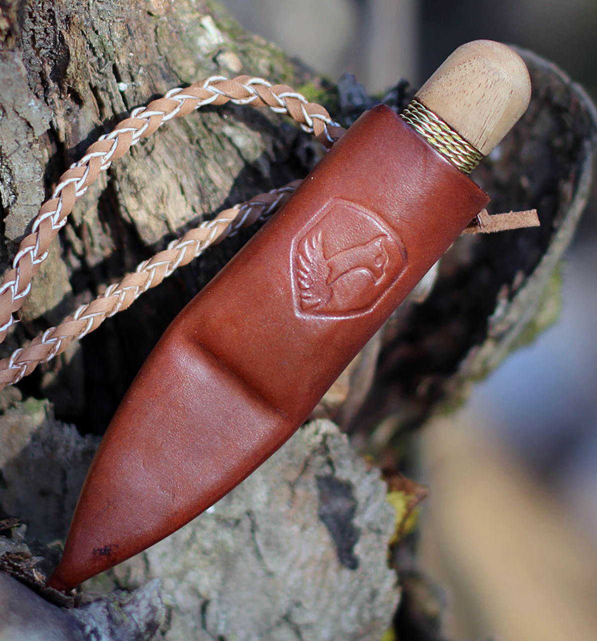 Condor Otzi Knife CTK3922-2.2, 2.375" 1095 HC Spear Point Blade, Hickory Wood Handle