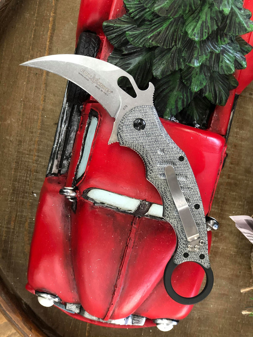 Fox Knives Folding Karambit - Black Micarta (3.2" N690) FOX479MIBSW