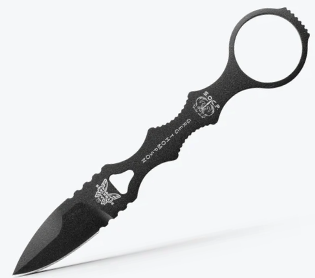 Benchmade 177BK Mini SOCP Fixed Blade, 2.22" Black 440C Stainless Steel Blade