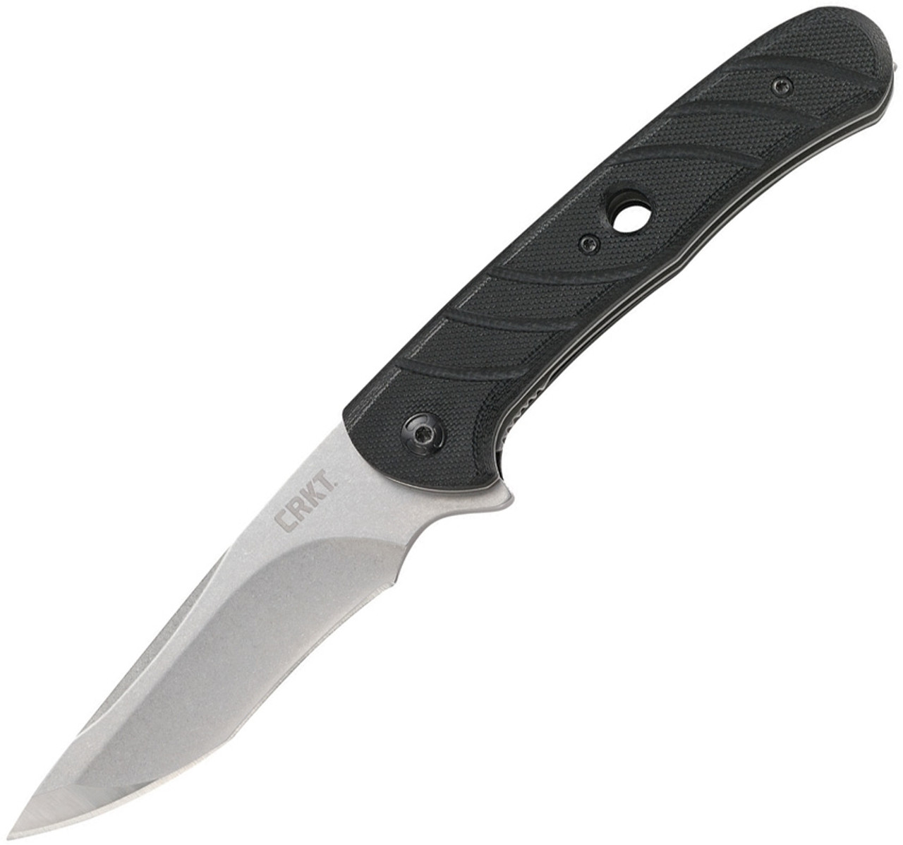 CRKT 7160 Intention Assisted Opening, 3.53" 8Cr13MoV Stonewashed Plain Blade, G10 Handle