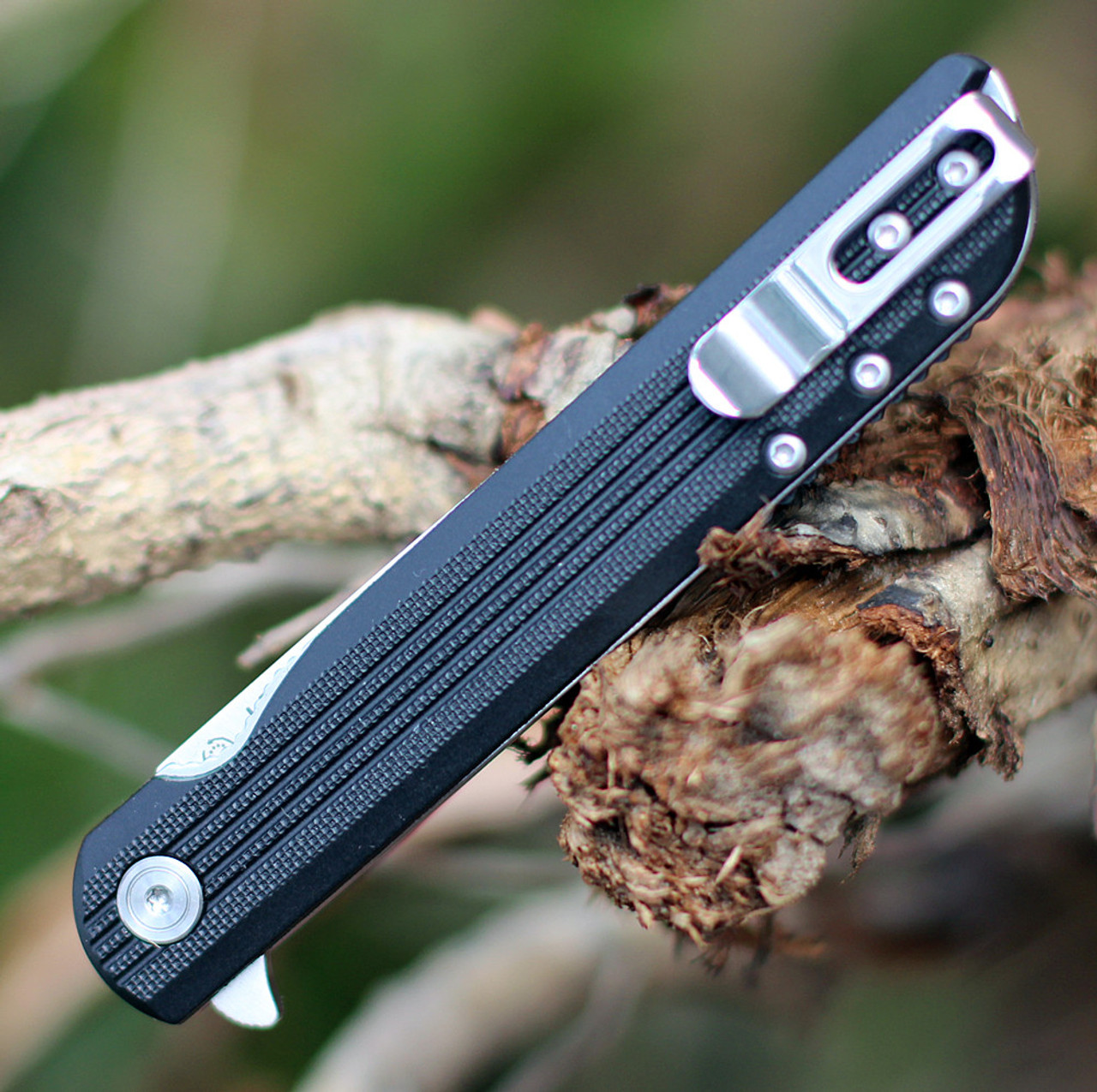 CRKT Large LCK+ (CR3810) 3.62" 8Cr13MoV Satin Drop Point Plain Blade, Black Glass Reinforced Nylon Handle