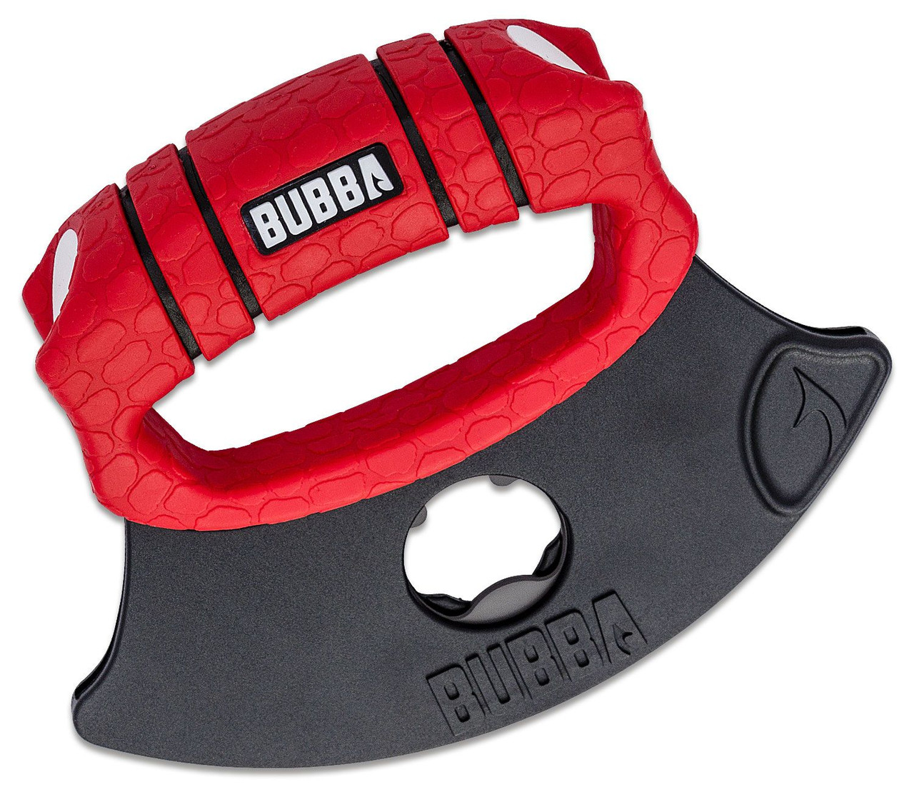Bubba Blade Proteus Ulu Knife, 1989606, 5.75" Gray Blade, Red TPR Handle, Black Polymer Sheath