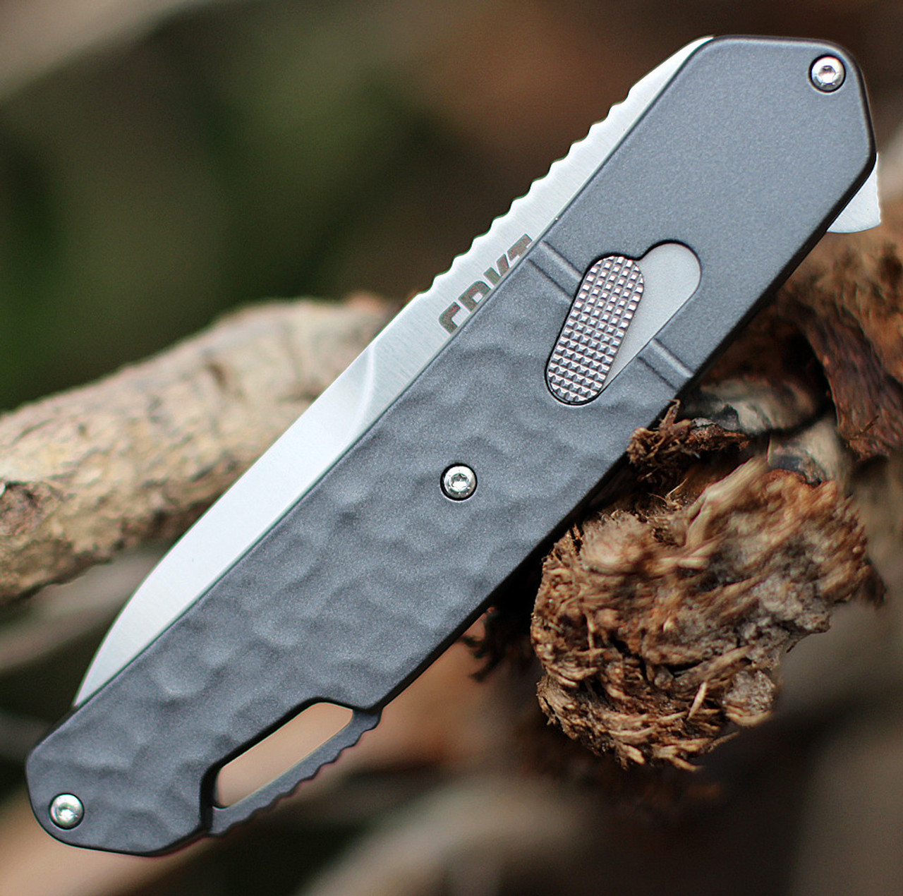 CRKT Bona Fide (CRK540GXP) 3.59" D2 Satin Drop Point Plain Blade, Gray Sculpted Aluminum Handle