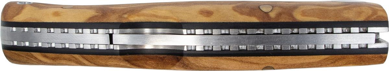 Castillo Knives Navaja Lockback Folding, C1OLW, 3" Satin Sandvik 14C28N Blade, Olivewood Handle