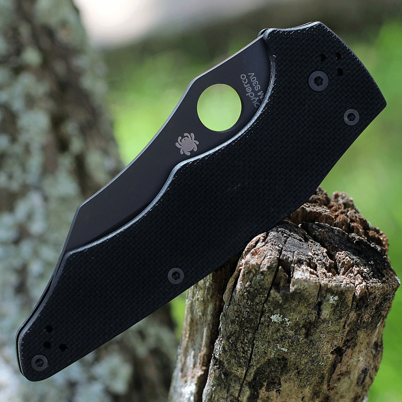 Spyderco Yojumbo C253GPBBK, 3.98" CPM S30V Black Plain Blade, Black G-10 Handle