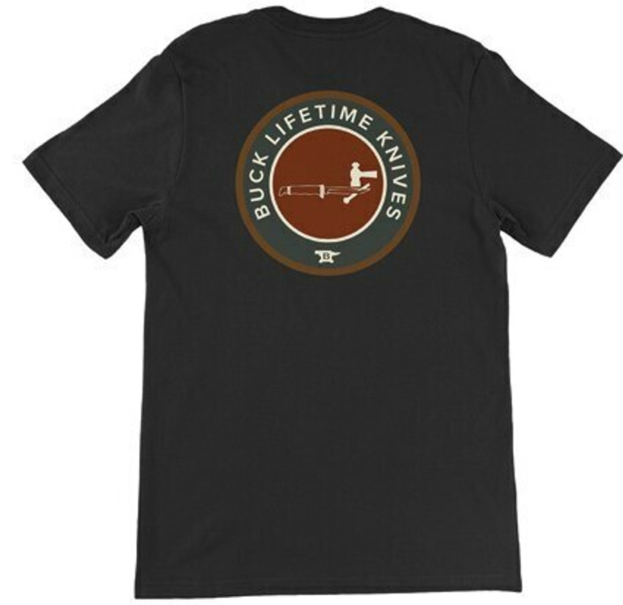 Buck Knives Black Buck Lifetime Knives T-Shirt,l, large