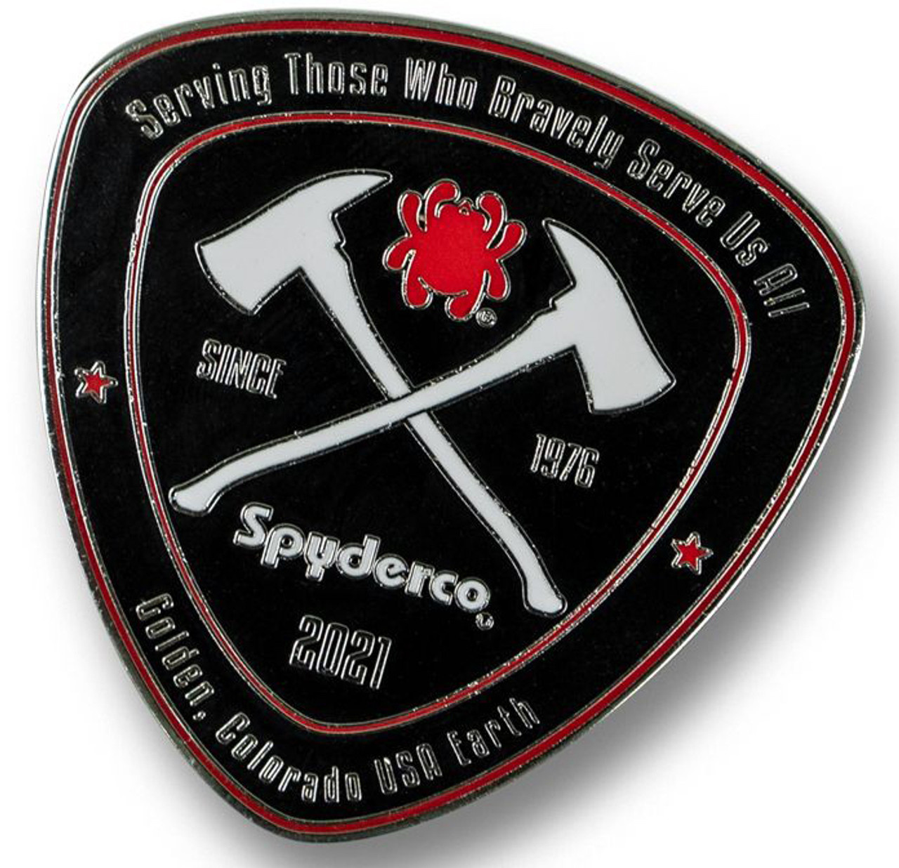 Spyderco Fire Dragon 2021 Challenge Coin COINFD, "Thank you to the brave men and women who fight the beast every day"