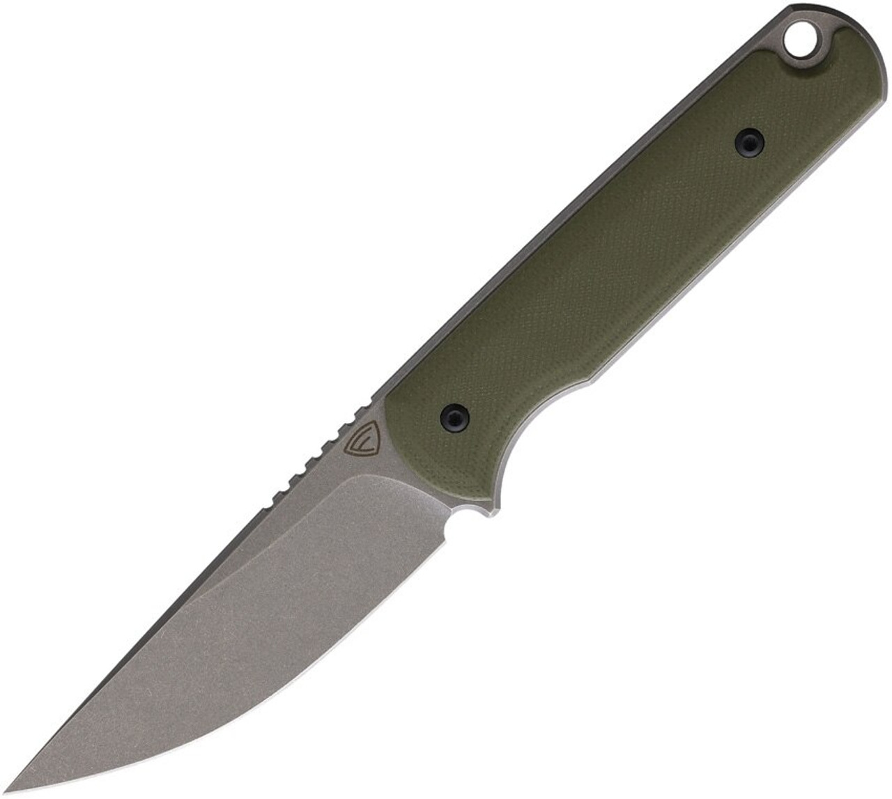 Ferrum Forge Knife Works Lackey Fixed Blade FF0029CR, 2.8" 9Cr18MoV Stonewashed Blade, OD Green G-10 Handle, Kydex Belt Sheath
