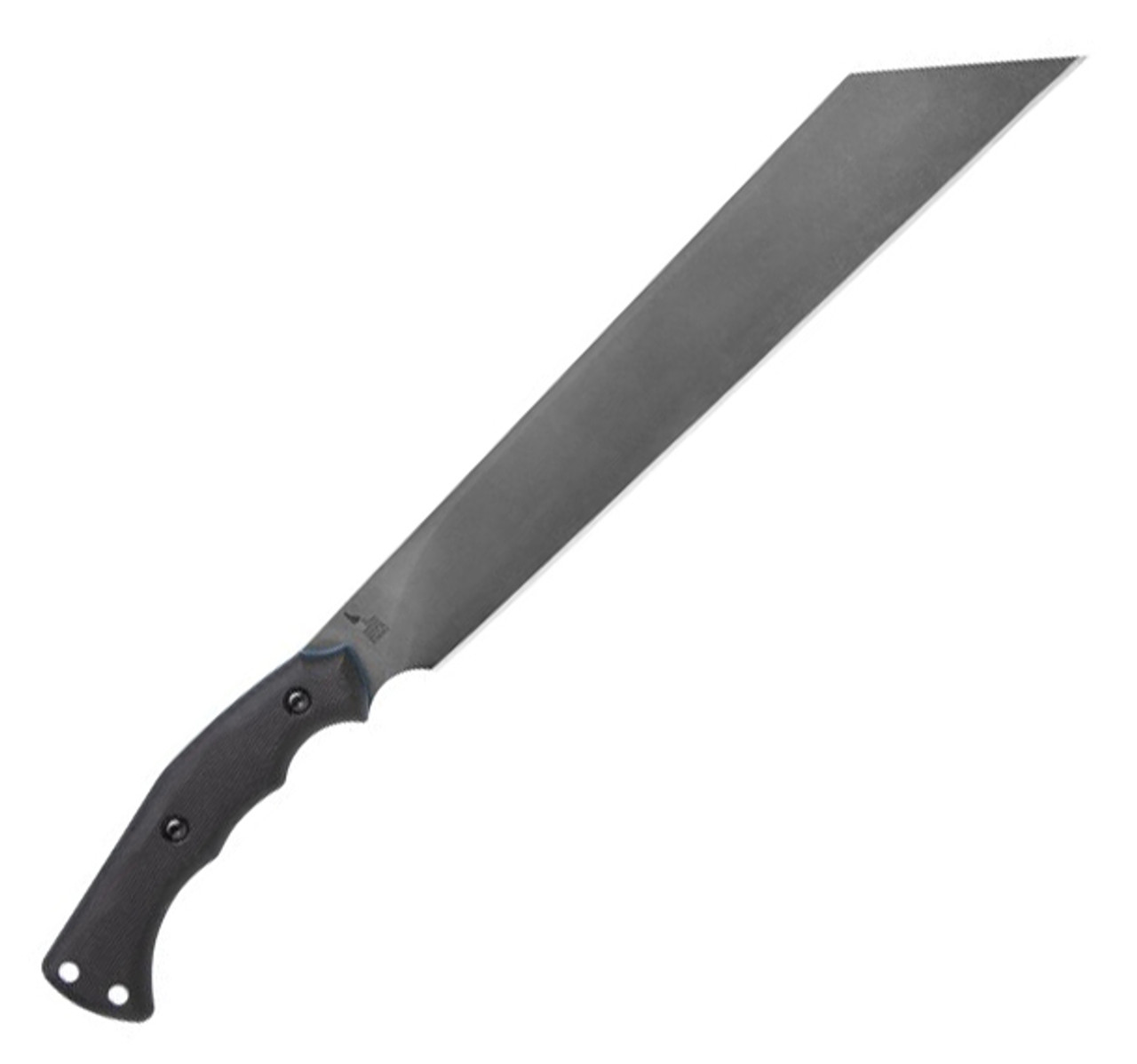 TOPS Knives Storm Vector SVEC-01, 12.63" 1095 Acid Rain Plain Blade, Black Canvas Micarta Handle