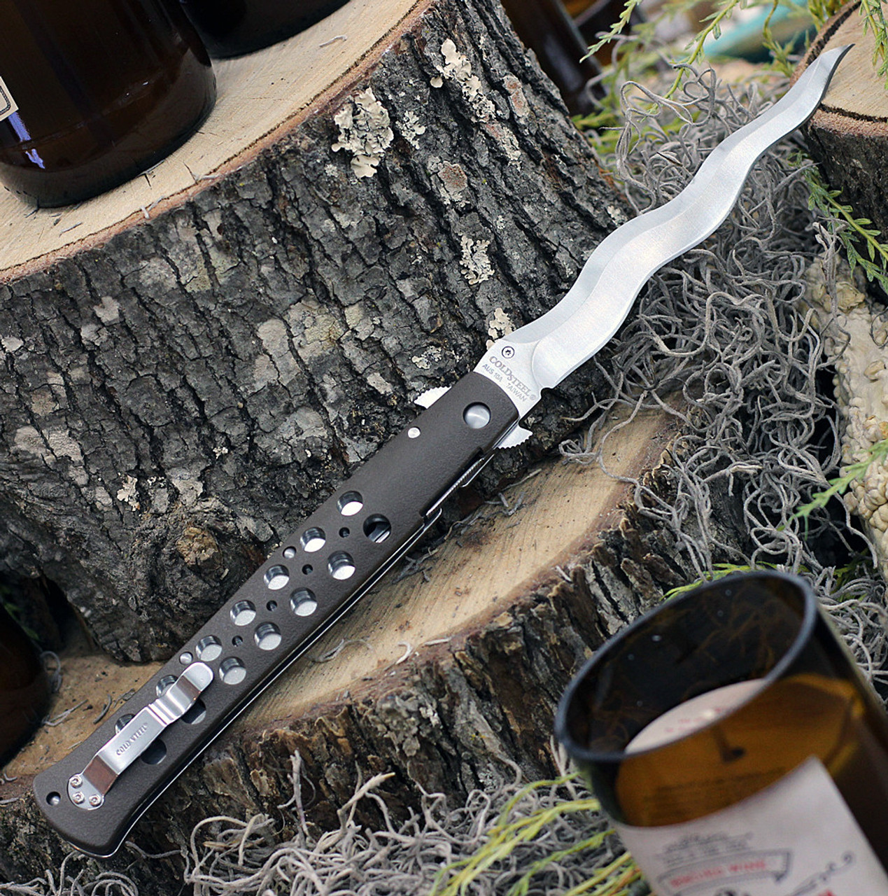 13 inch overall length large folding knife Cold Steel Kris Ti-Lite