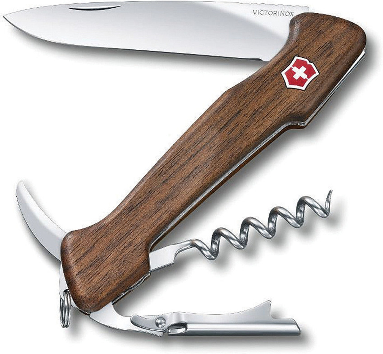 Victorinox Swiss Army Wine Master 0.9701.63, Pocket Knife for Wine Connoisseurs, Walnut Handle