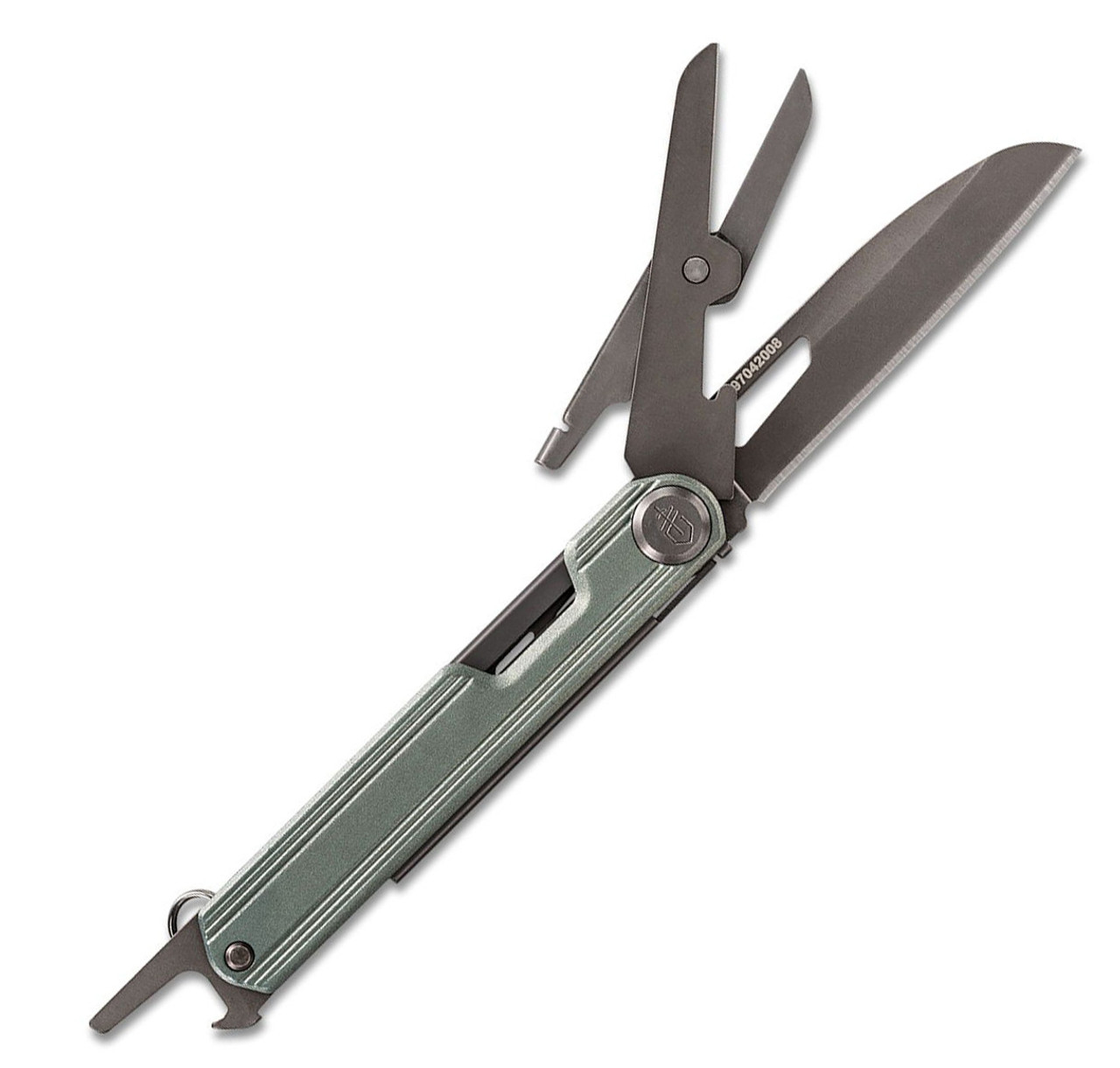 Gerber Armbar Slim Cut - Baltic Haze  30-001726, 2.5"Gray Plain Blade, Baltic Haze Aluminum Handle, 3 in 1 Multi-Tool