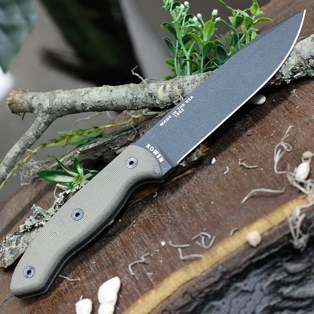 ESEE-CM6 ESEE-CM-6-TG 1095 Tactical Gray Clip Point Blade Open Detail View
