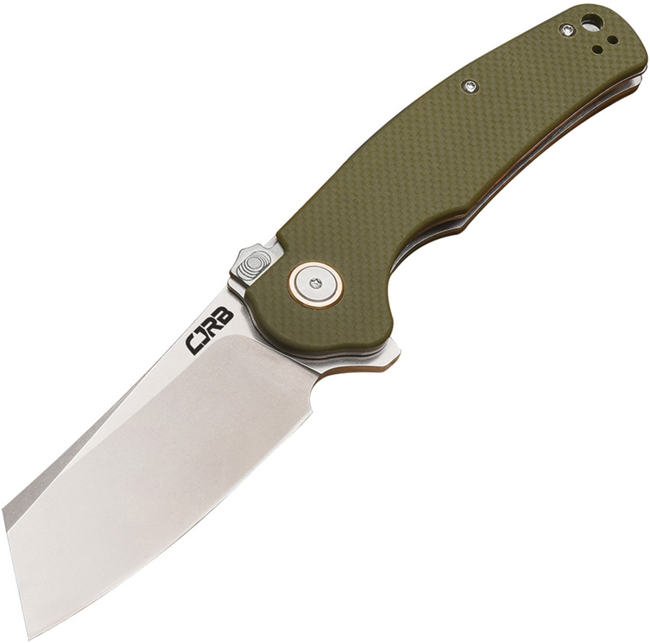 CJRB Crag Recoil-lock - OD Green G-10 (3.3" D2 SW) J1904R-GNF