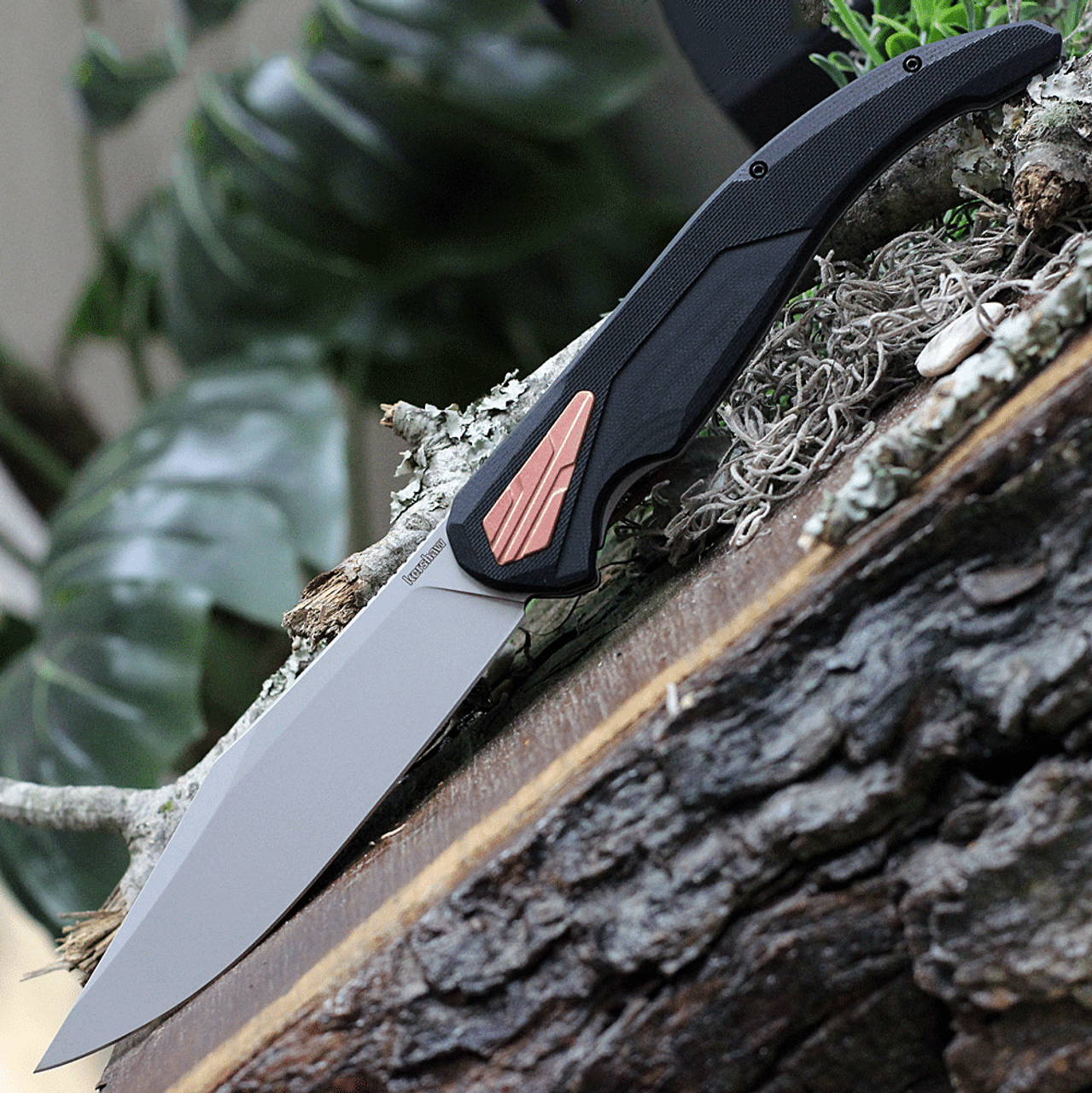 Kershaw Strata XL 2077, 5.4" D2 Steel Bead-blasted Blade, Black G-10/ Stainless Steel Handle