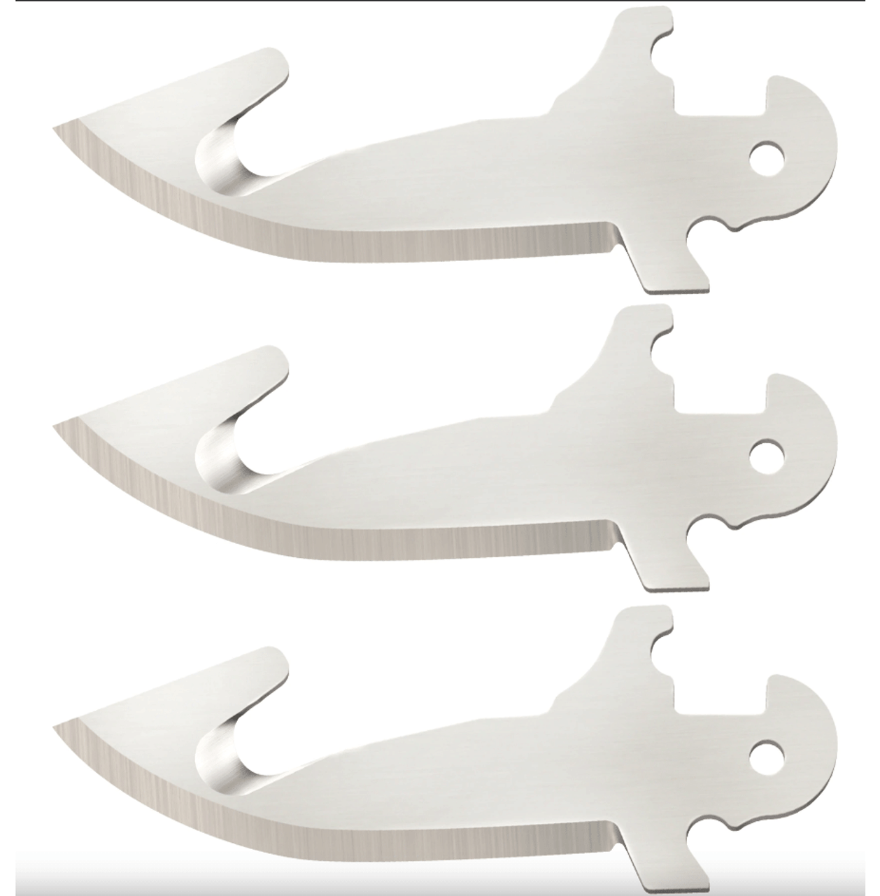 Cold Steel Click N Cut 3.5" 420J2 Steel Gut Hook Replacement Blades 3 Pack, CS-40AP3E