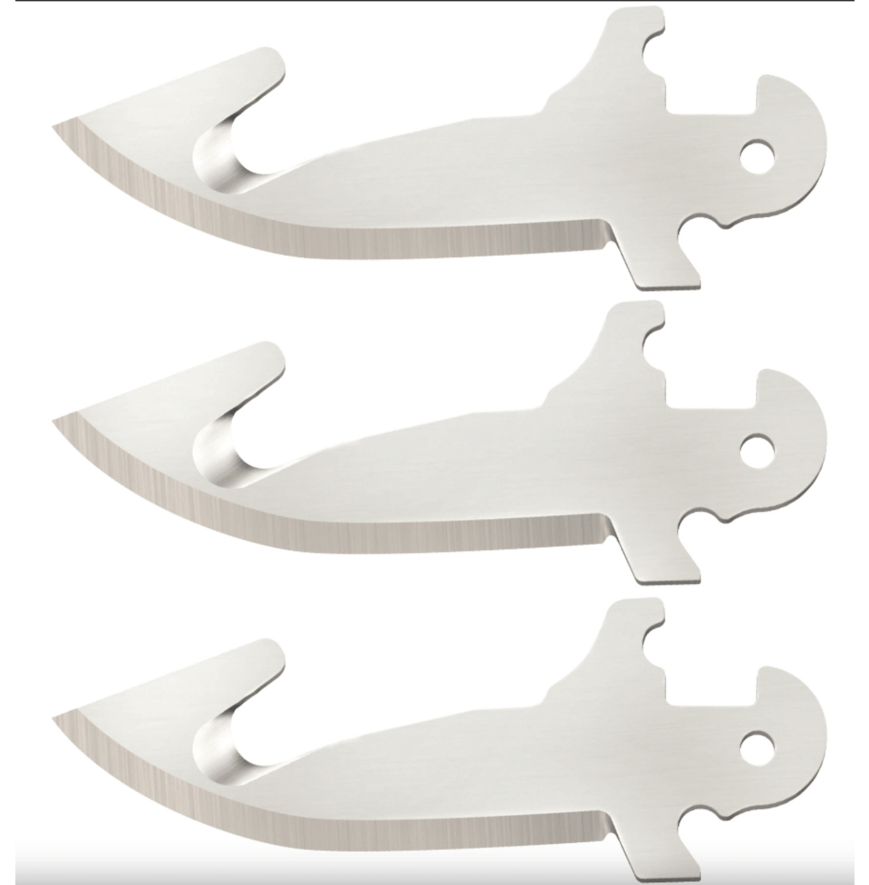 Cold Steel Click N Cut 3.5" 420J2 Steel Gut Hook Replacement Blades 3 Pack, CS-40AP3E