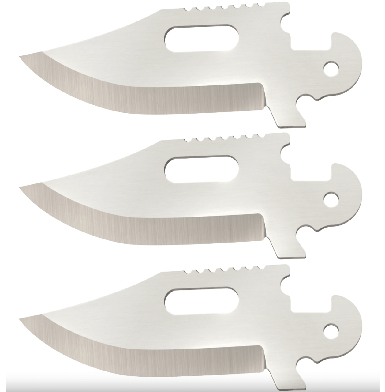 Cold Steel Click N Cut 3.5" 420J2 Steel Bowie Replacement Blades 3 Pack, CS-40AP3D