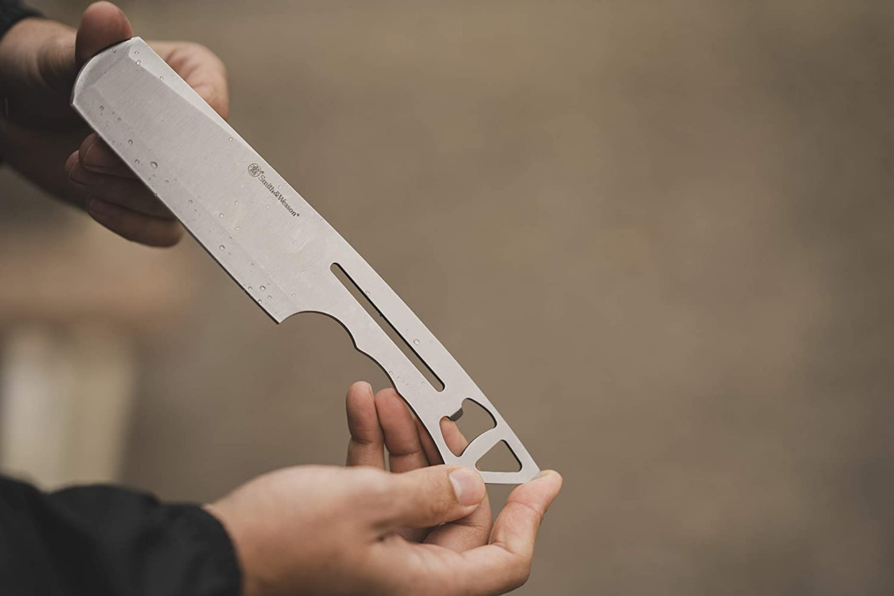 Smith & Wesson Bullseye Cleaver Thrower SW1136221, 10" Overall Stainless Steel Fixed Blade (Set of 3)