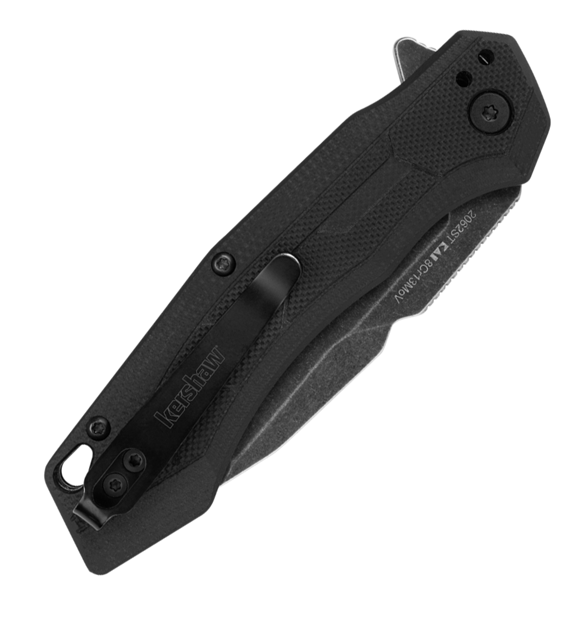  Kershaw Analyst Tanto Pocket Knife, 3.25 8Cr13MoV Steel Blade,  assisted opening, Liner Lock Folder EDC,Black : Tools & Home Improvement