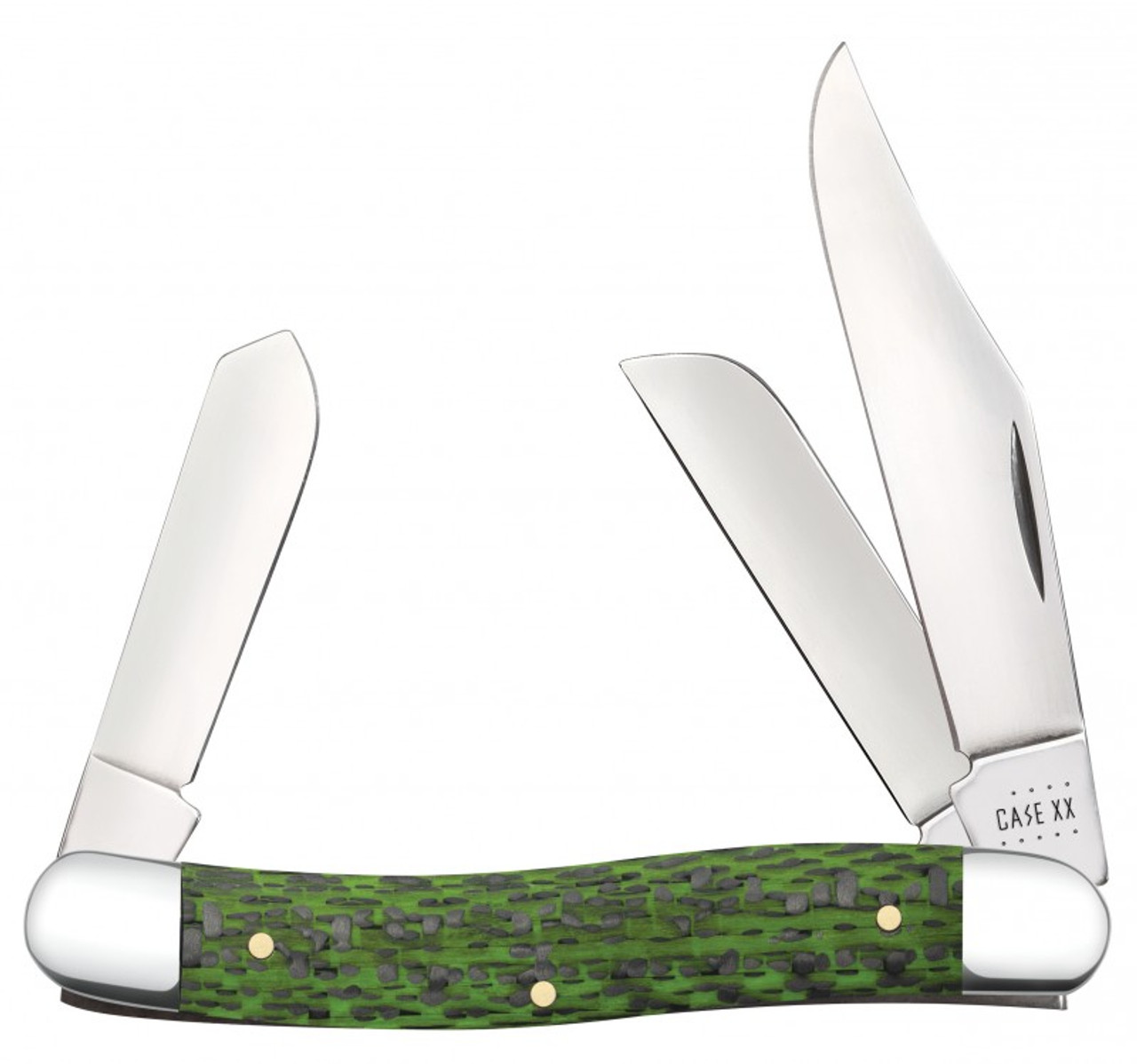 Case Stockman 50712 Green & Black Carbon Fiber Weave Handle (10347 SS)