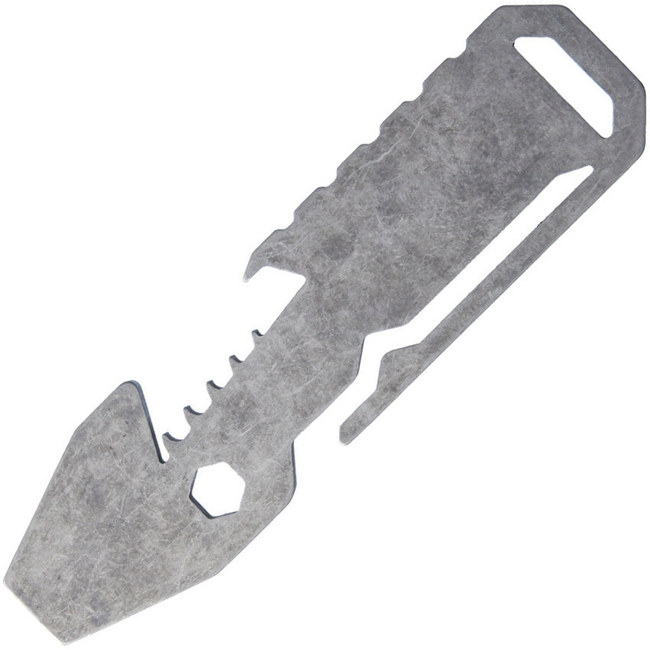 EOS TiShark Pocket Tool / Keychain - 4" Overall Titanium Body - Raw