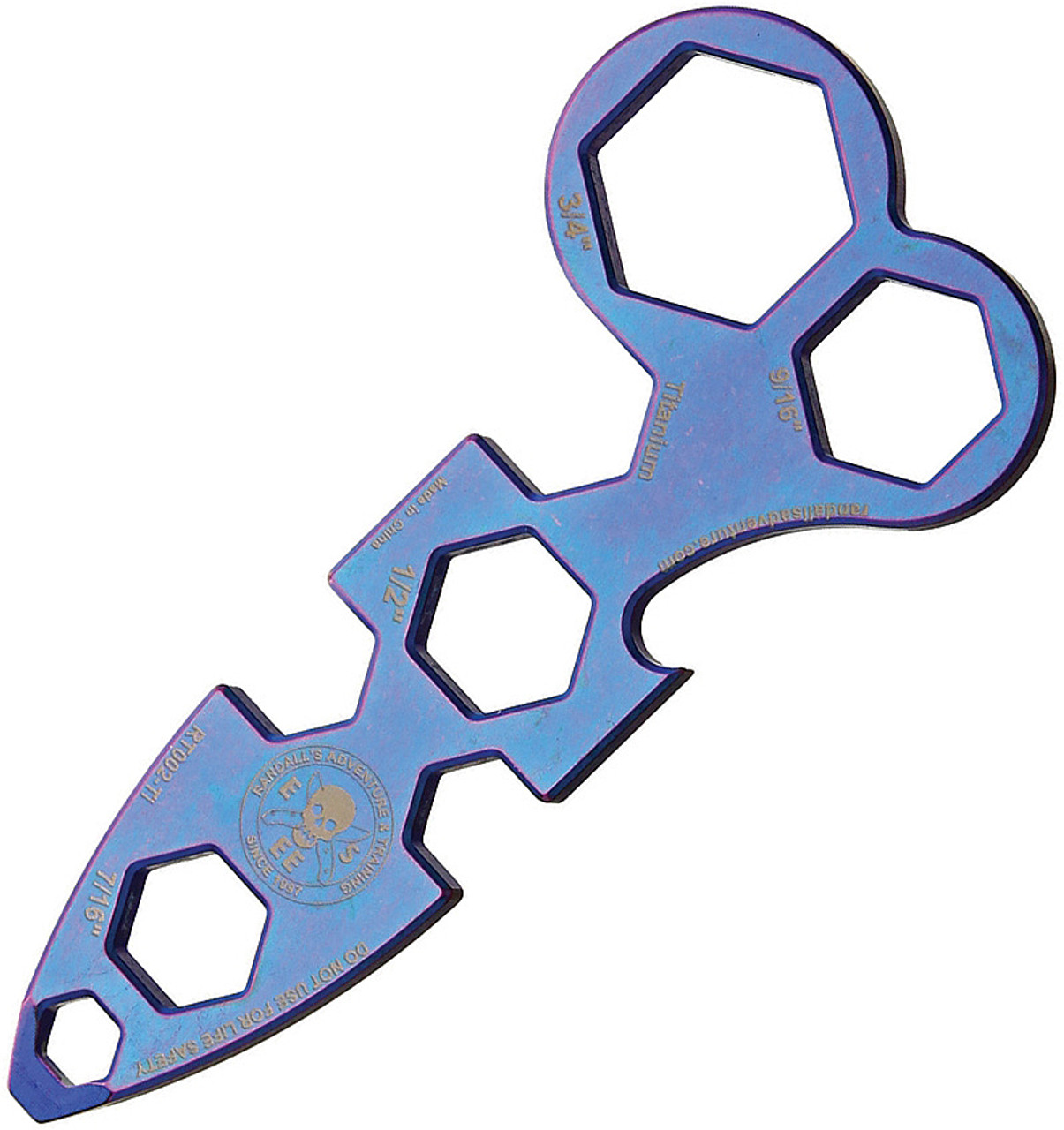 ESEE-WRAT Wrench Pocket Tool (RT002TI)- Blue Anodized Titanium