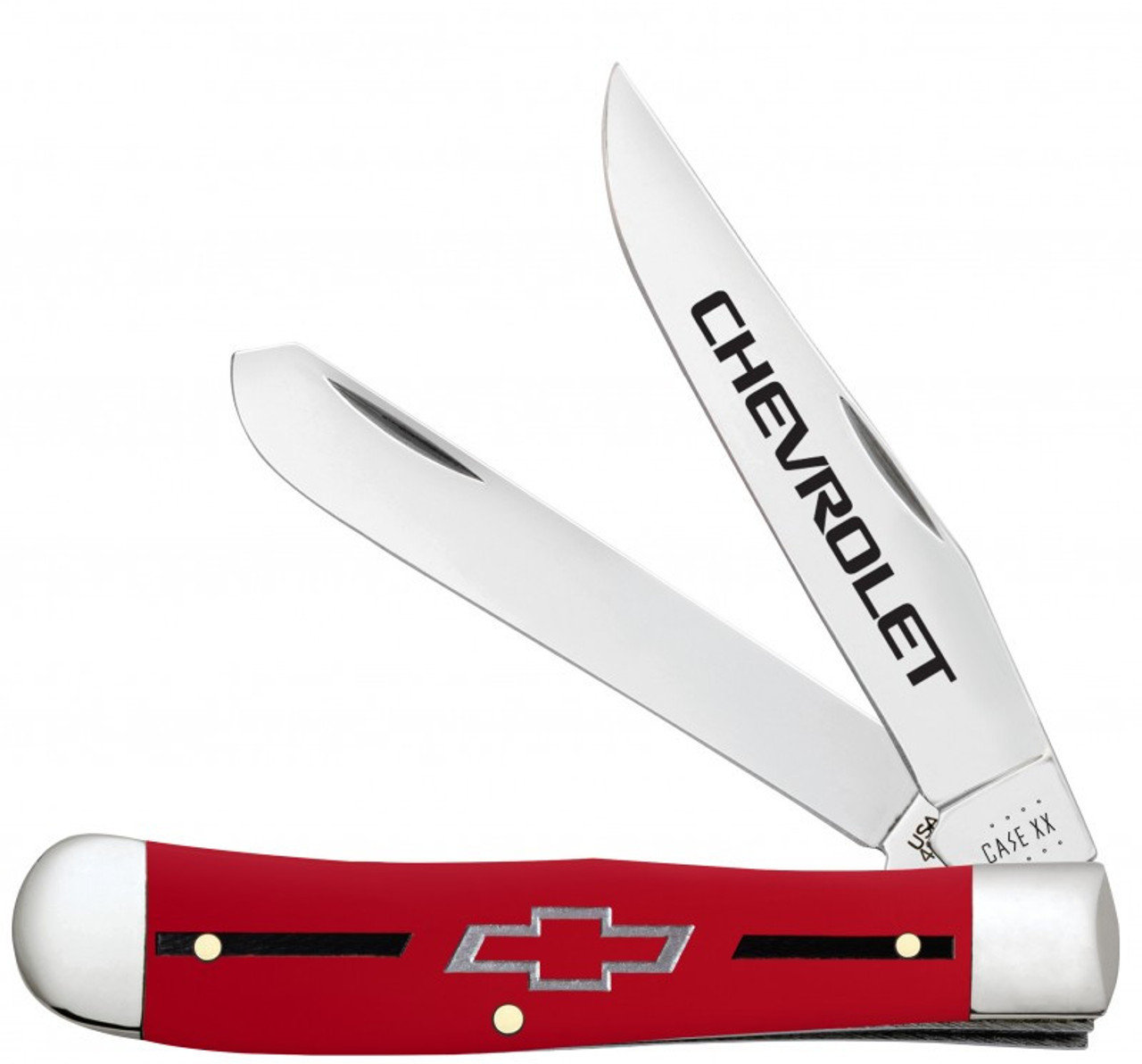 Case Trapper 33704 Chevrolet Embellished Smooth Red Synthetic Handle (4254 SS)