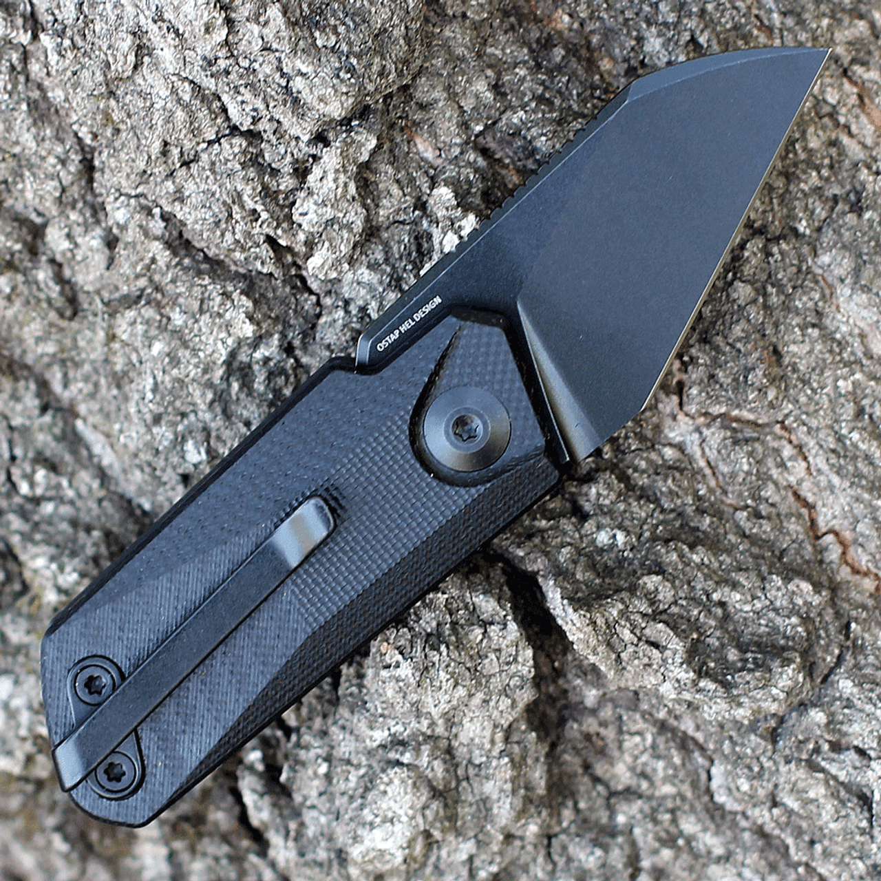 CIVIVI Ki-V Folding Knife (C2108B)-1.55" Black Stonewash 9Cr18MoV Blade, Black G-10 Handle
